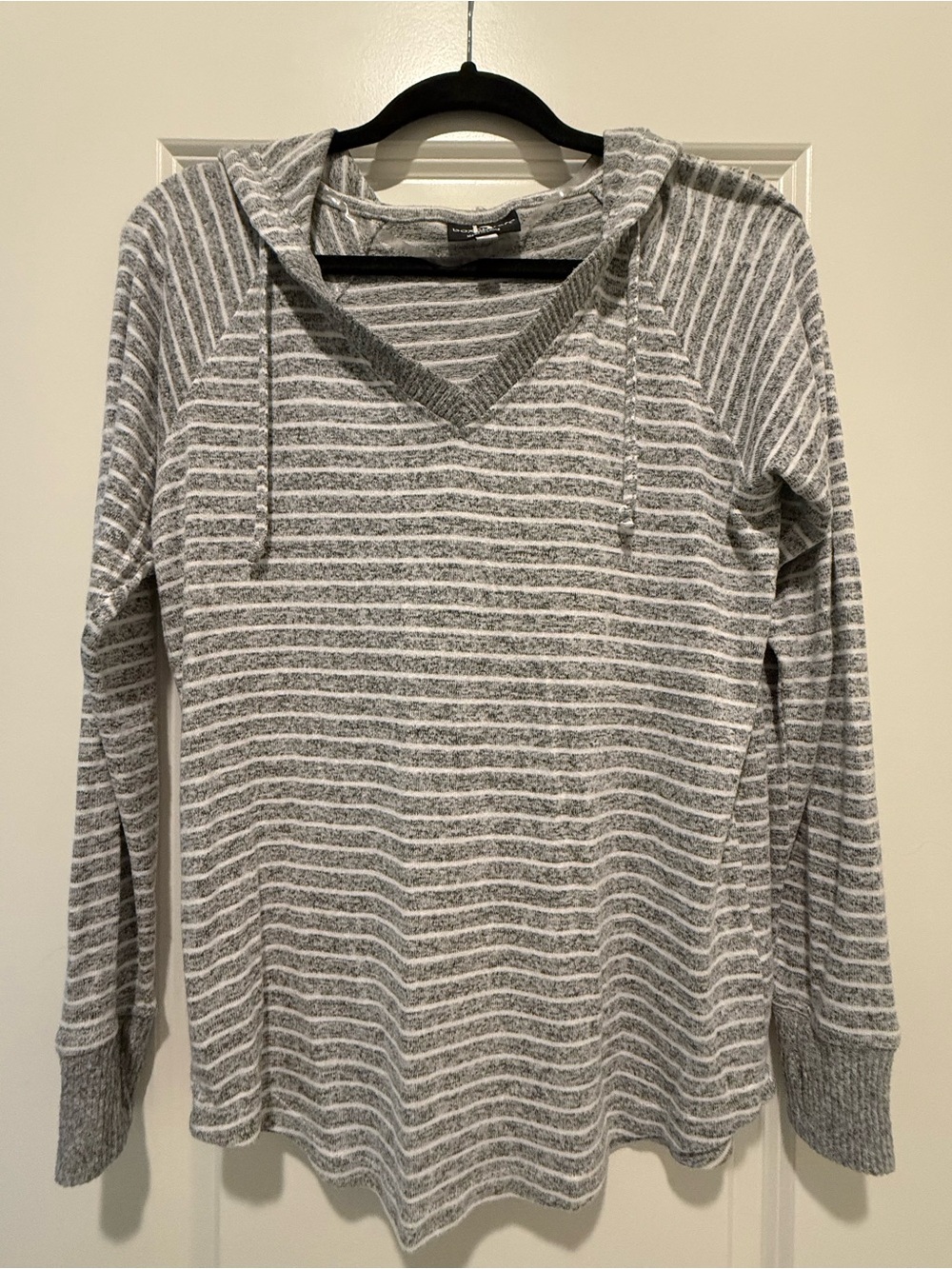 boxercraft Gray & White Striped Hooded Pullover